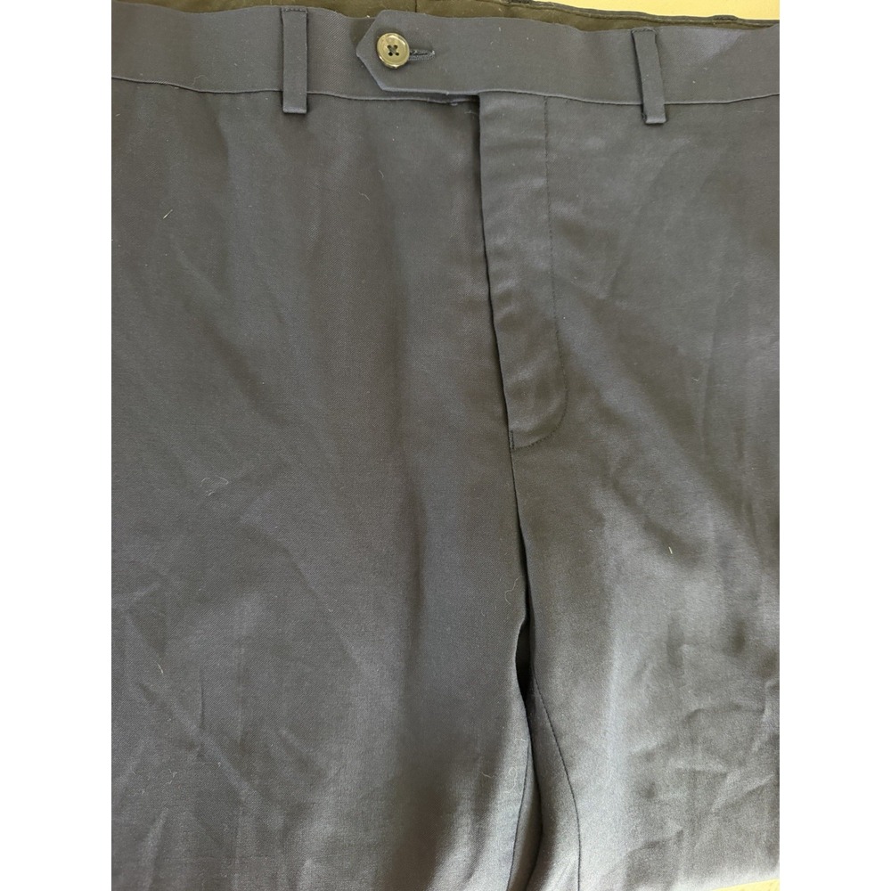 Lauren Ralph Lauren Men's 38x30 Navy Wool Blend Natural Stretch Flat Front Pants - Picture 2 of 8